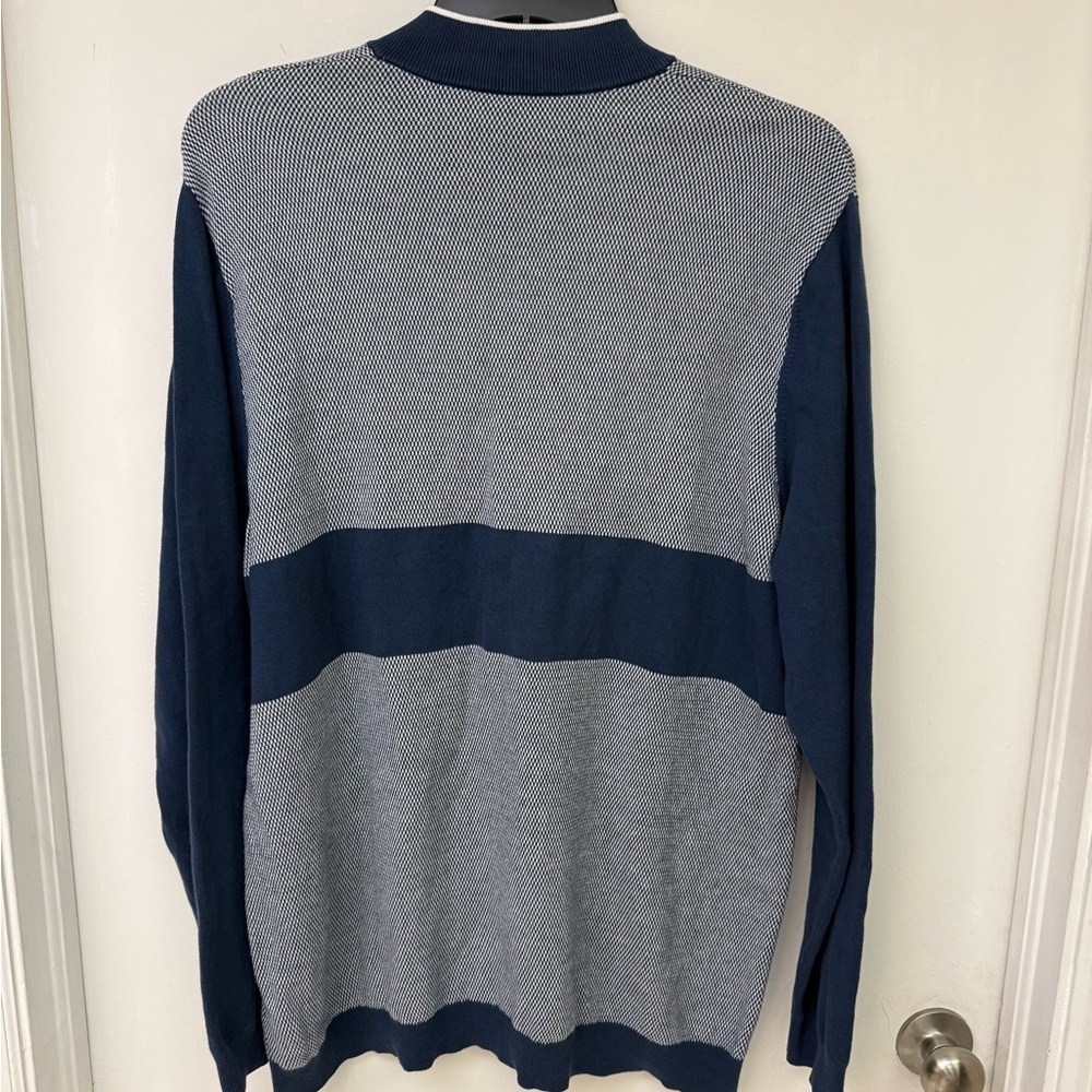 Adidas Men's Navy and Gray Sweater Size XL - Picture 3 of 4
